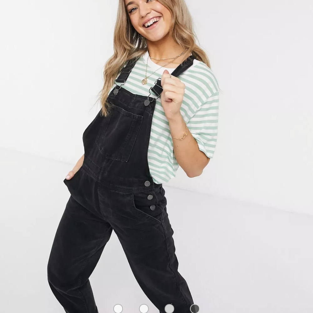 ASOS Design Originals Washed Black Denim Overalls